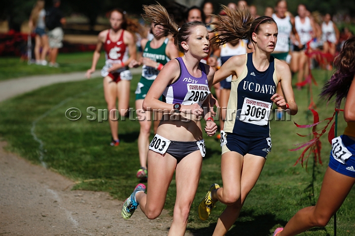 2014StanfordCollWomen-093.JPG - College race at the 2014 Stanford Cross Country Invitational, September 27, Stanford Golf Course, Stanford, California.